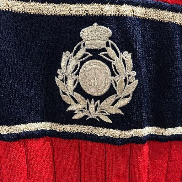 St. John Red and Black Crew Neck Sweater - Picture 3 of 11